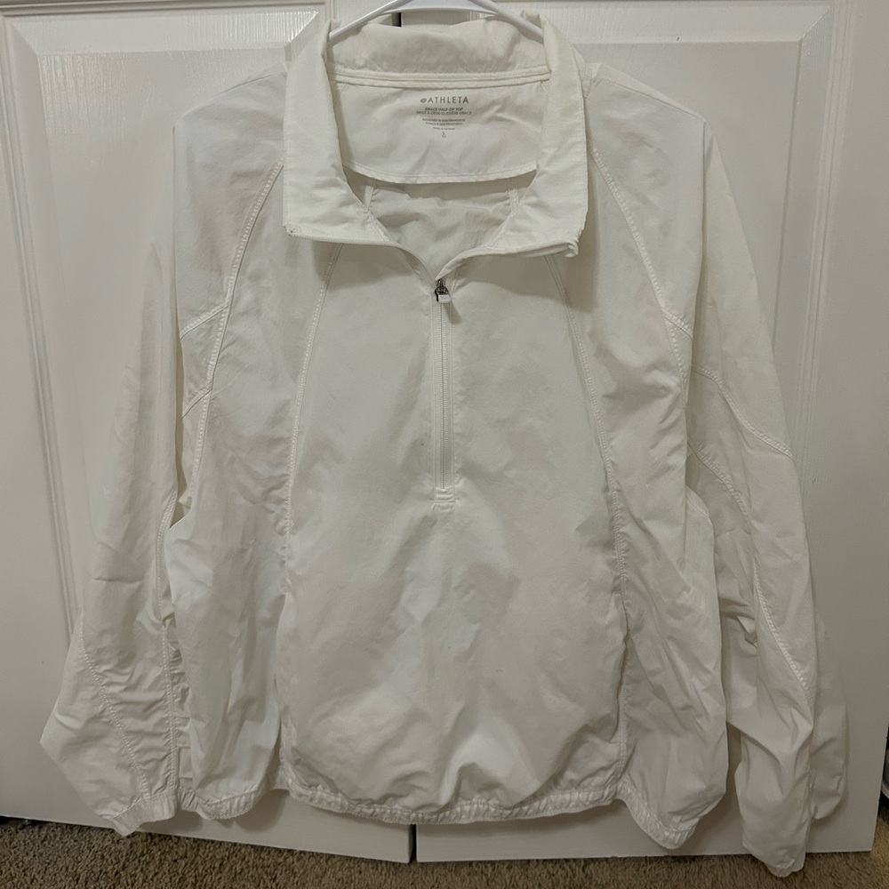 Athleta White Half-Zip Women's Jacket